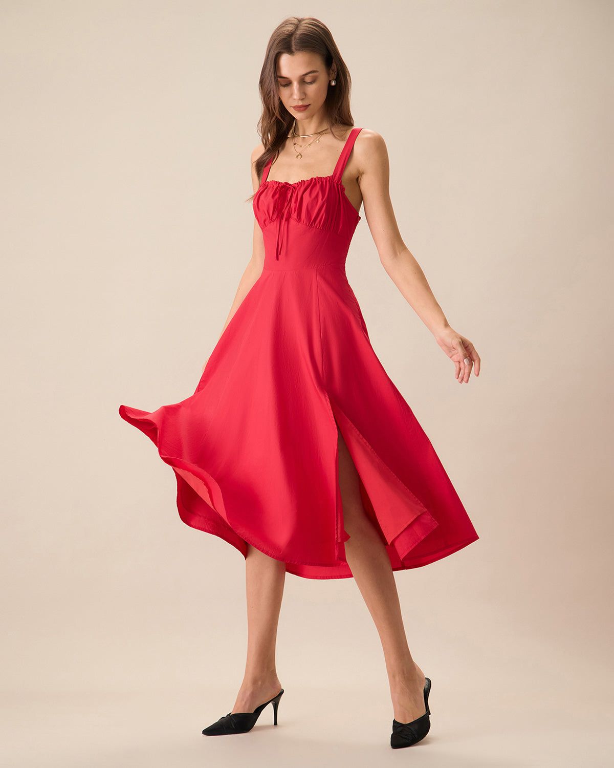 Corset Waist Midi Dress