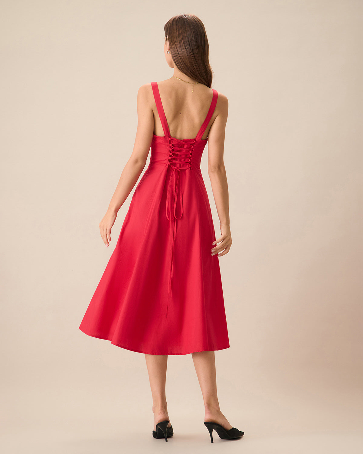 Corset Waist Midi Dress