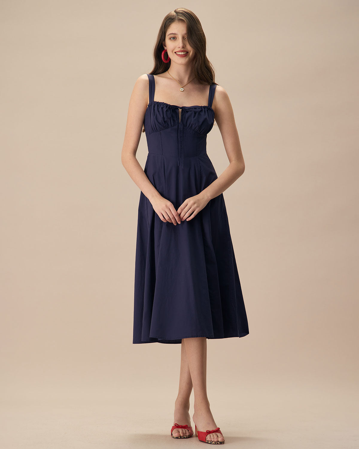 Corset Waist Midi Dress