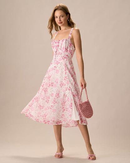 Corset Waist Midi Dress