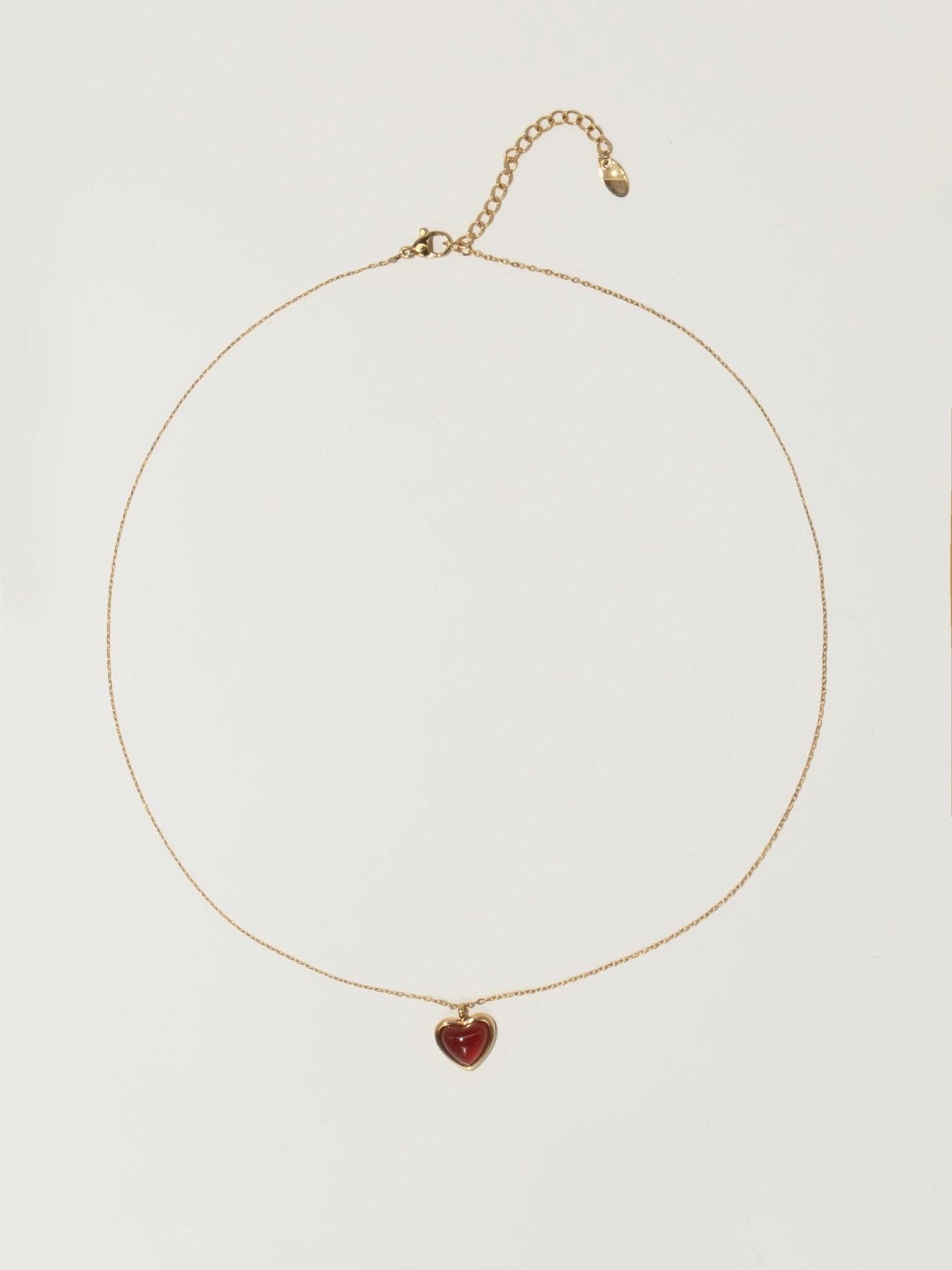 Carnelian Stone Heart Necklace – Bold Love