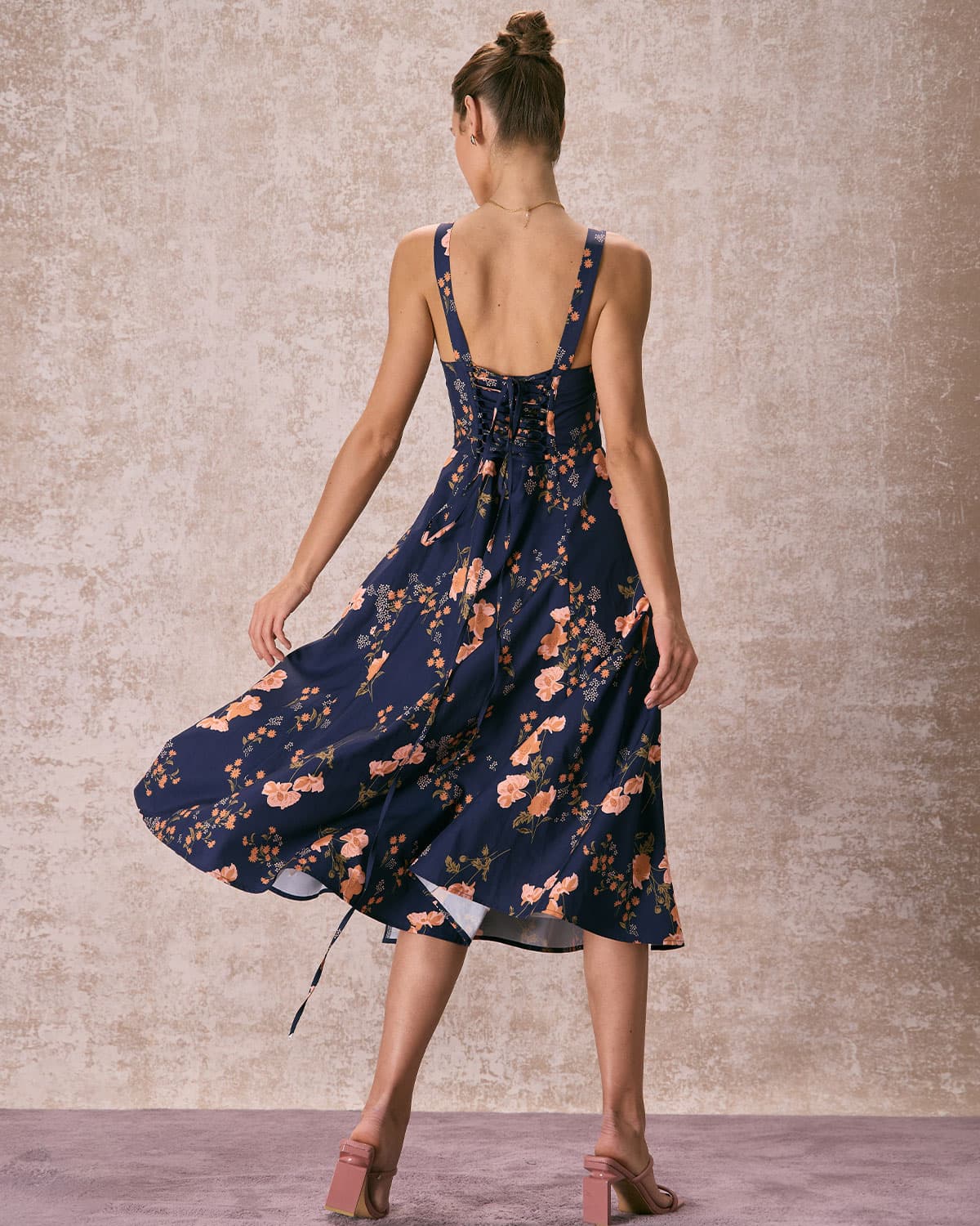 Corset Waist Midi Dress